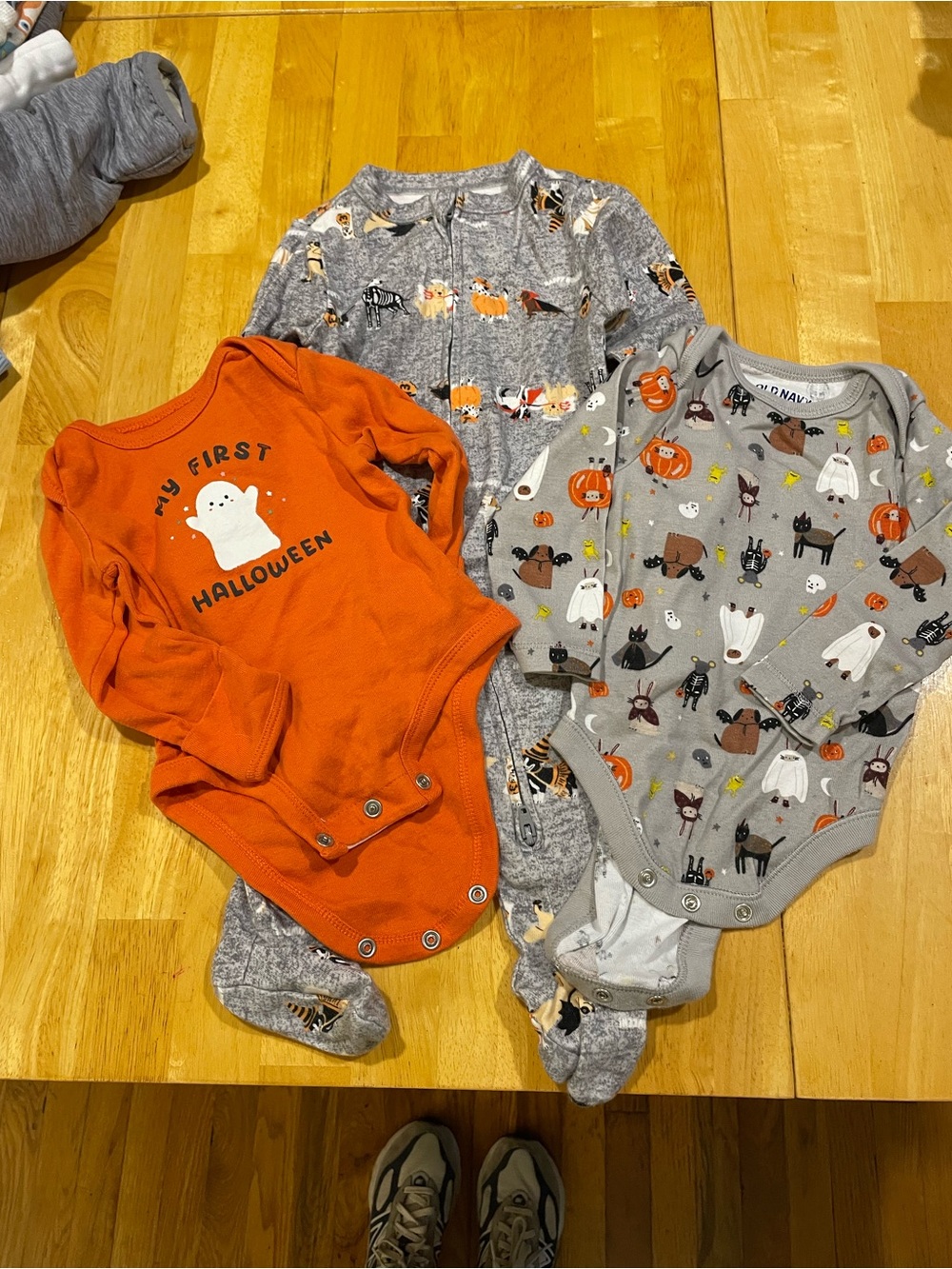 Old Navy Orange 'My First Halloween' Bodysuit - Set
